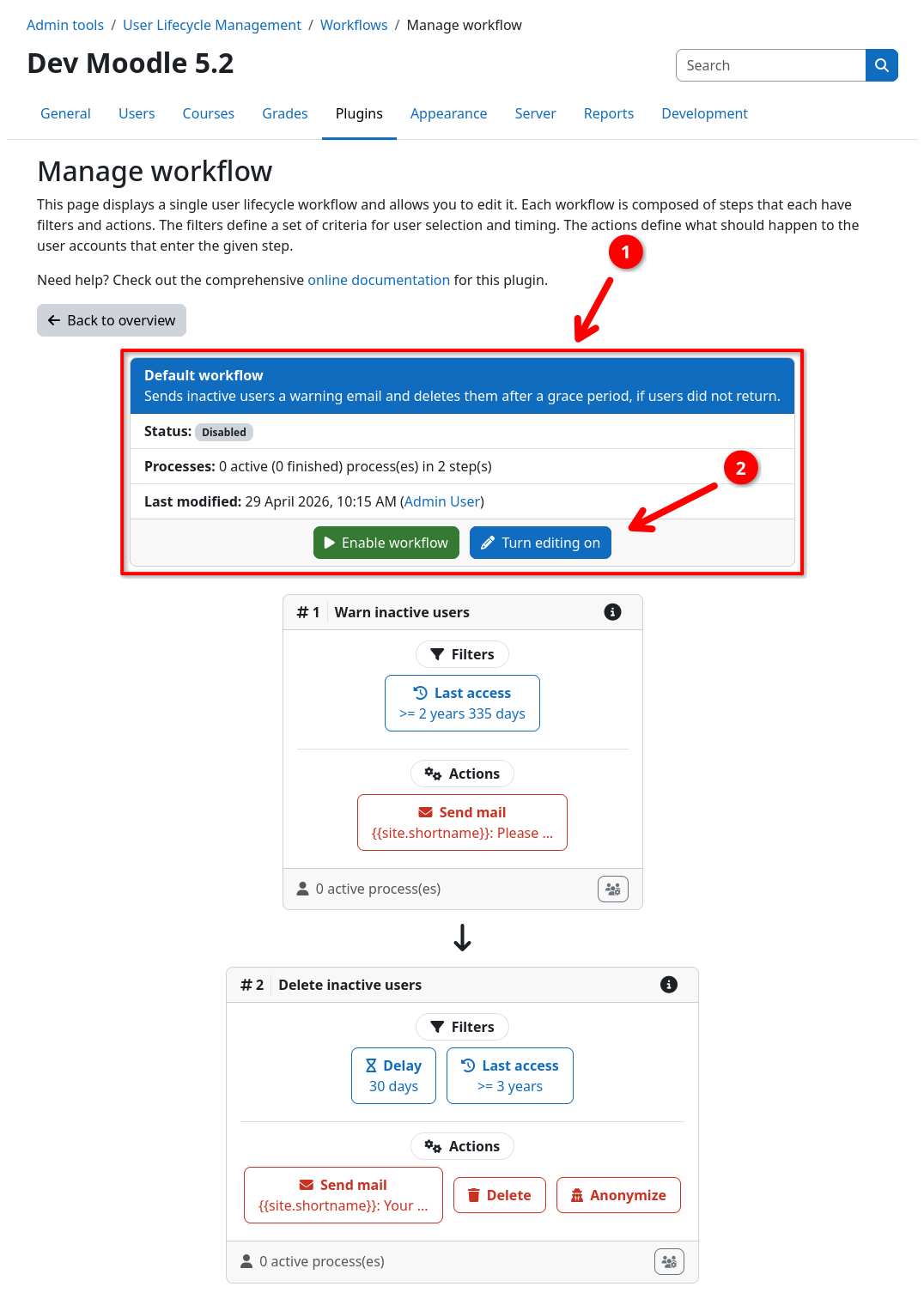 Default workflow definition (read-only)