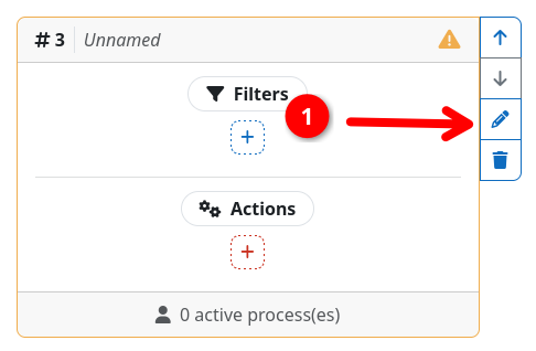 Step with edit button